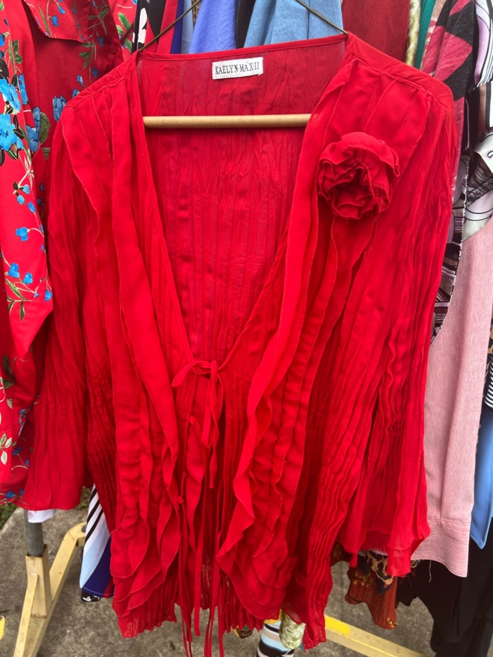 Red blouse